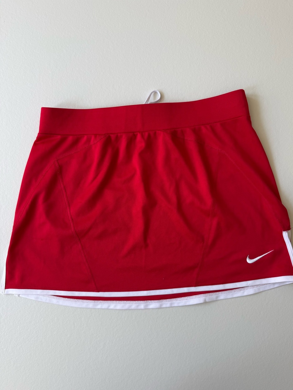 Nike Red Dri-FIT Athletic Skirt with White Drawstring